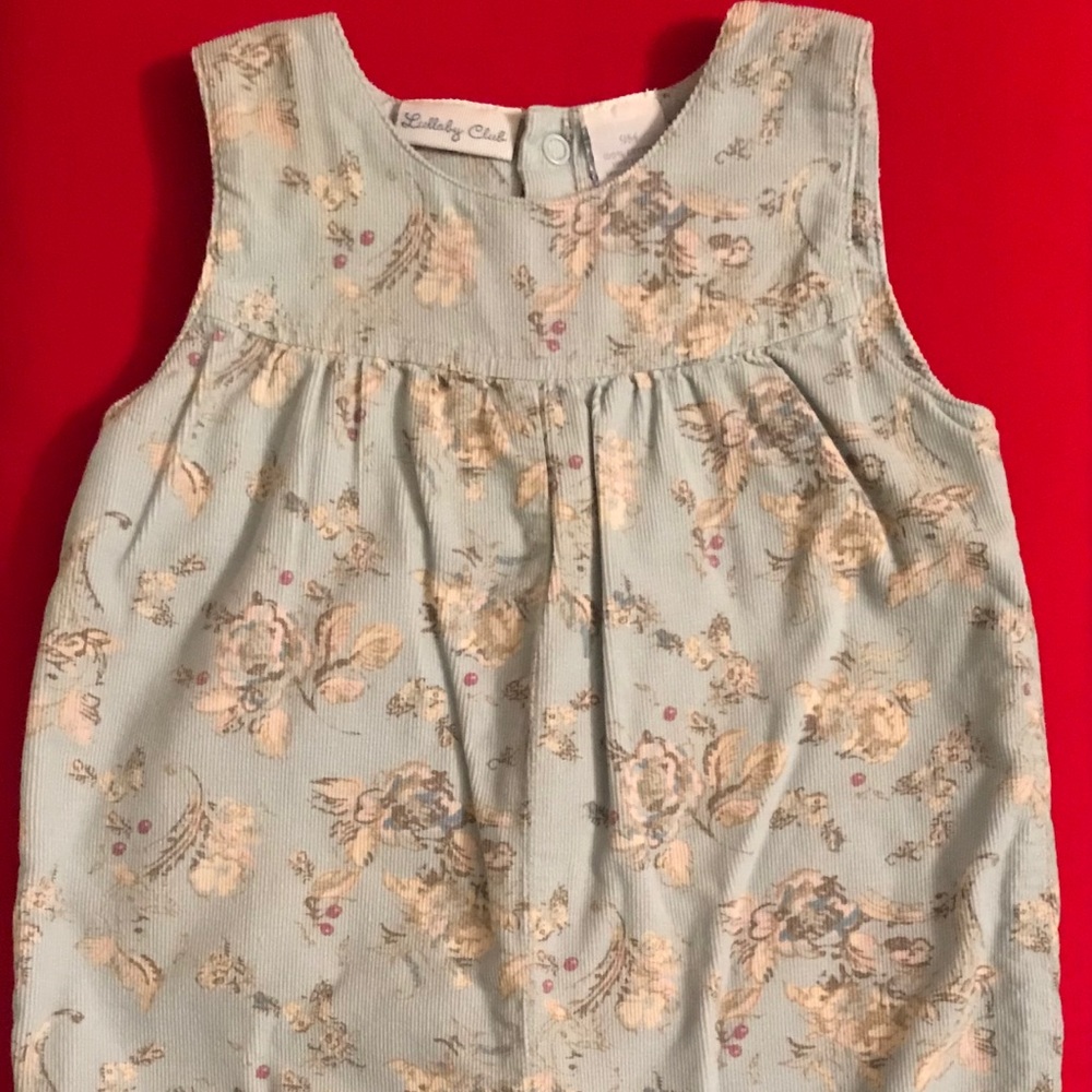 Boho Chic Floral Print Vintage Romper One Piece Jumpsuit Corduroy Coveralls